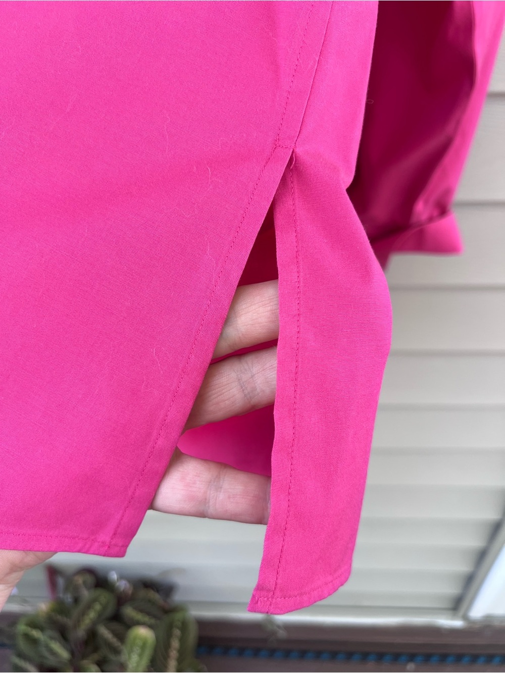 Talbots Fuchsia Button-Down Blouse - Picture 6 of 8